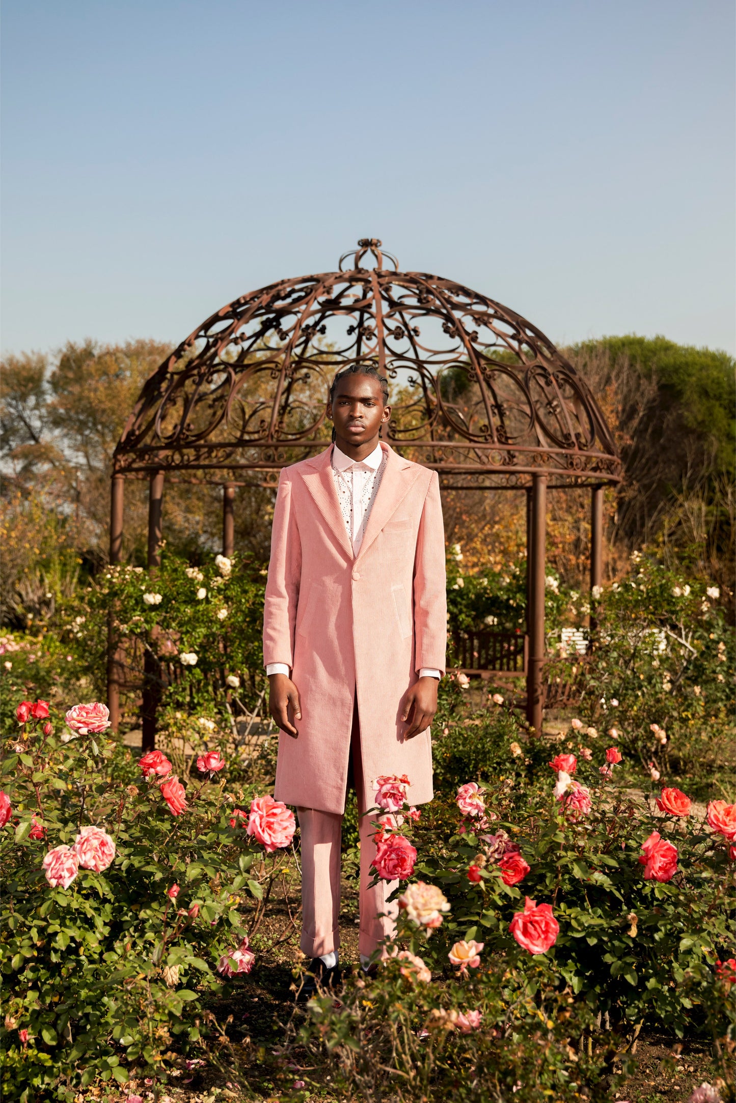 Phola Pink Corduroy Mens Suit