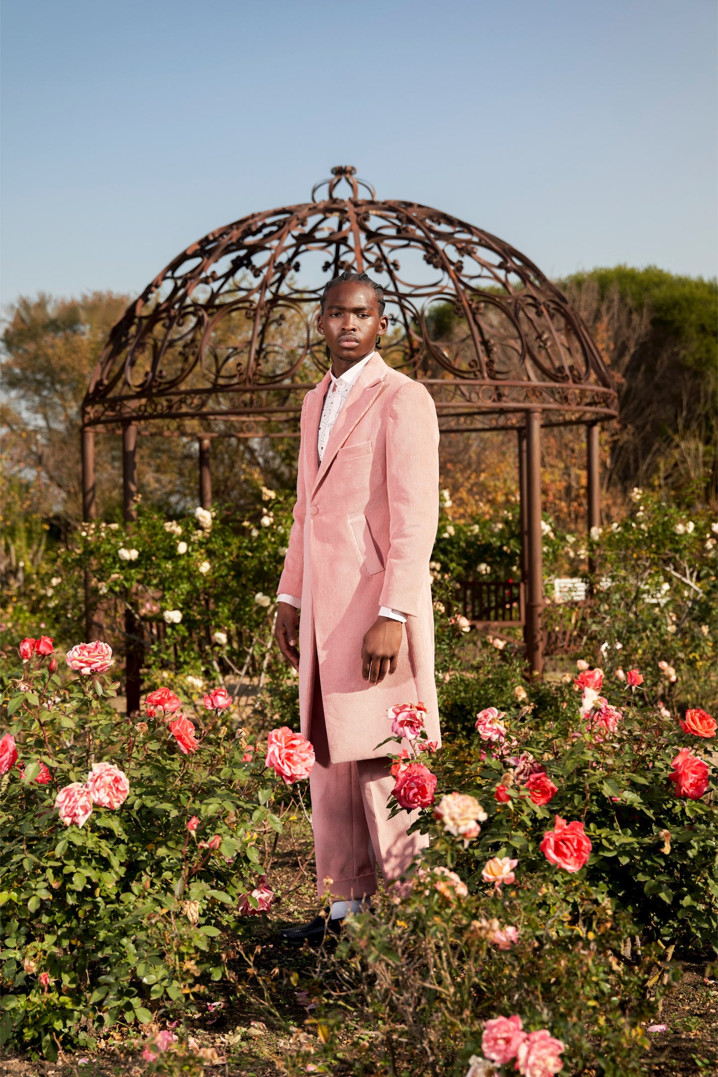 Phola Pink Corduroy Mens Suit