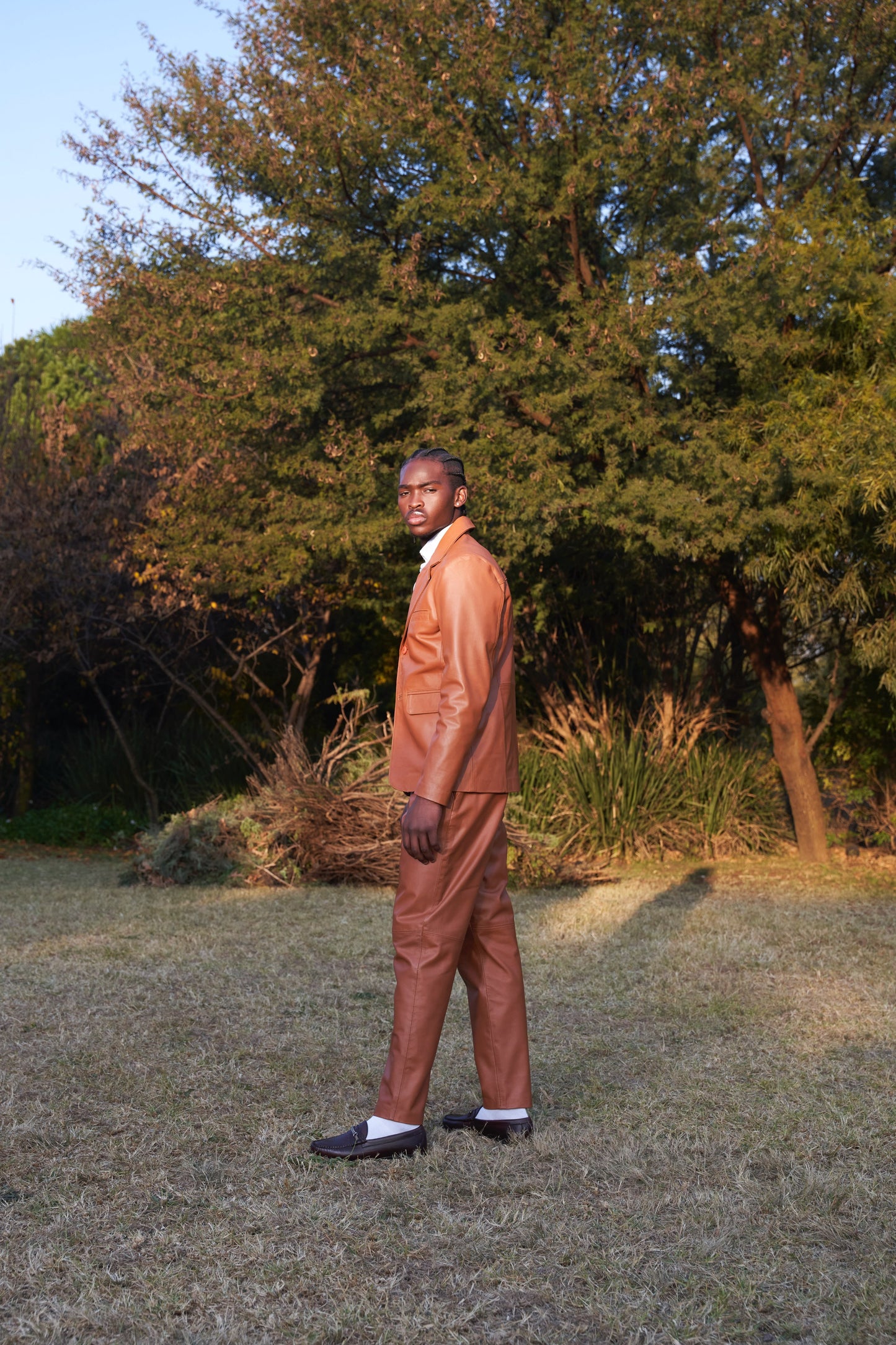 Sunday Best Brown Leather Suit