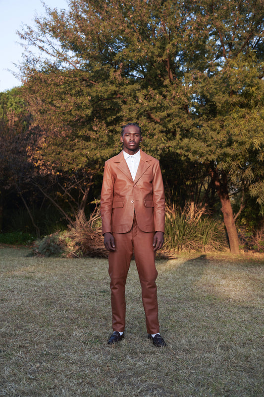 Sunday Best Brown Leather Suit