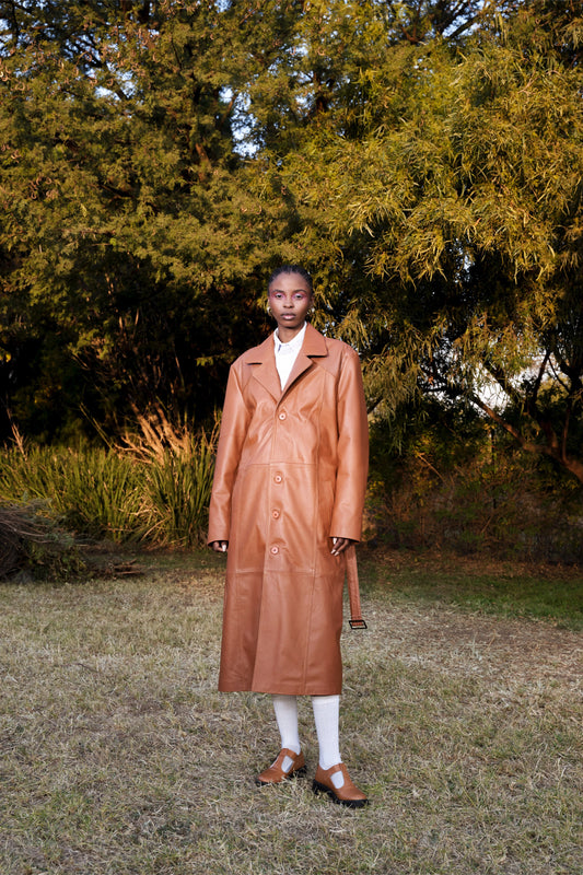 Sunday Best Brown Leather Coat