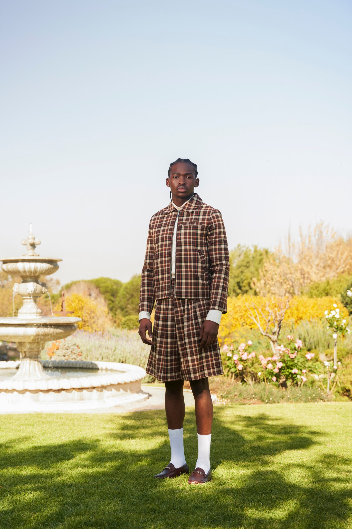 Phola Park Sunday Best Brown Tartan Workman's Jacket