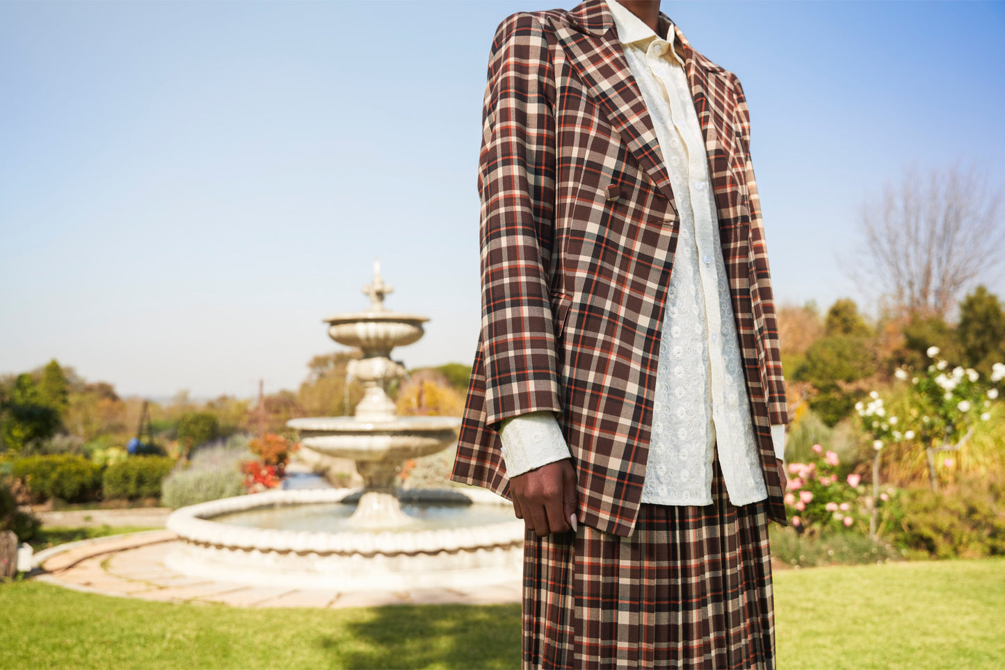 Phola Park Sunday Best Brown Tartan Women’s Tailored Blazer