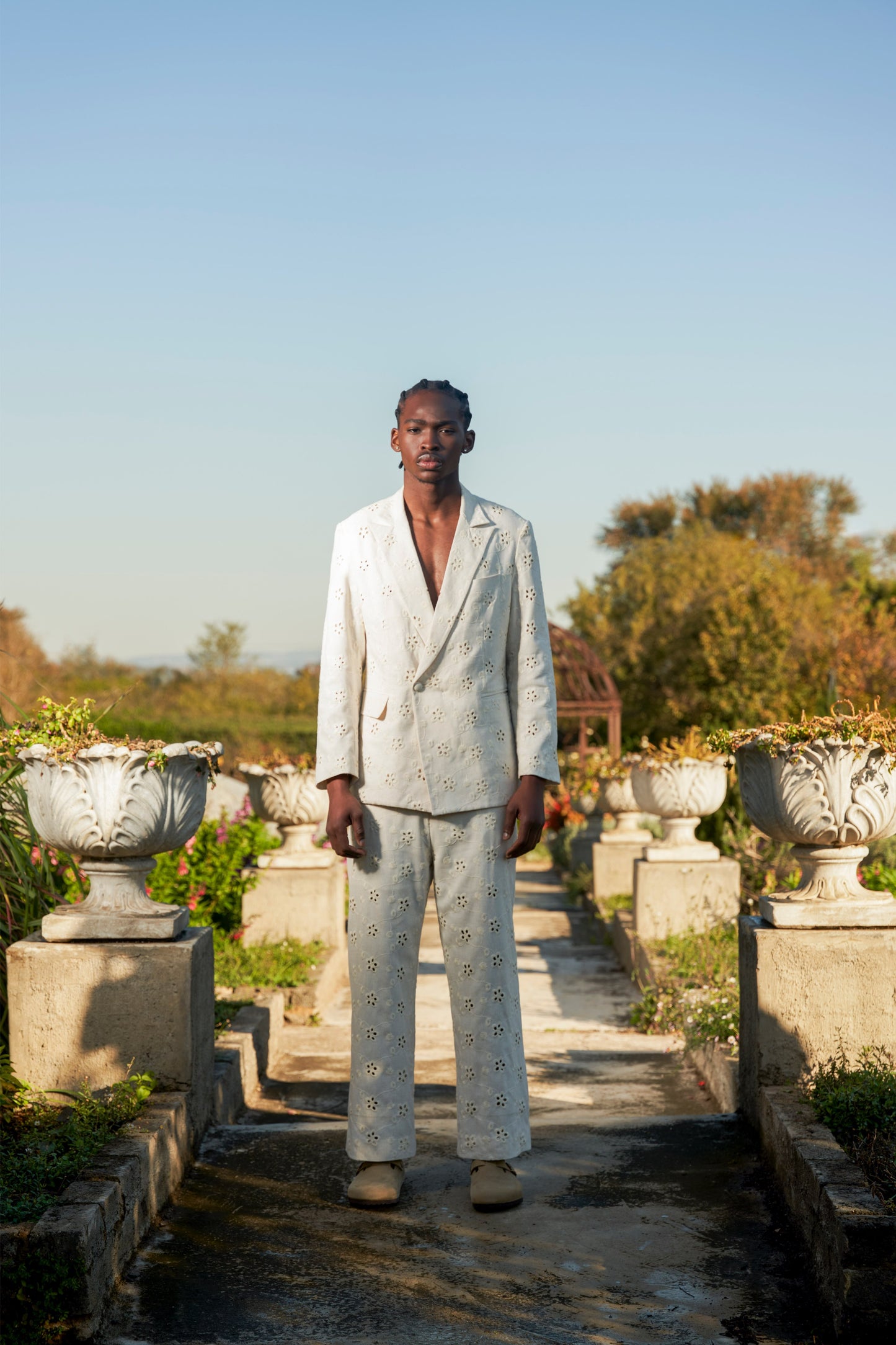 Phola Park Sunday Best Cream Linen Suit